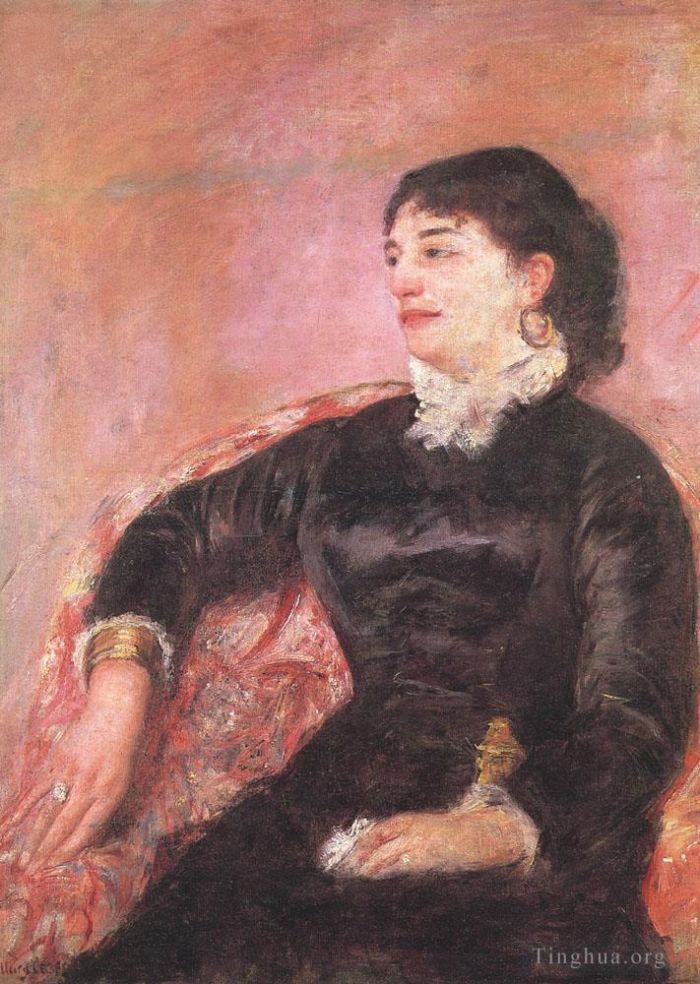 Mary Stevenson Cassatt Ölgemälde - Porträt einer italienischen Dame