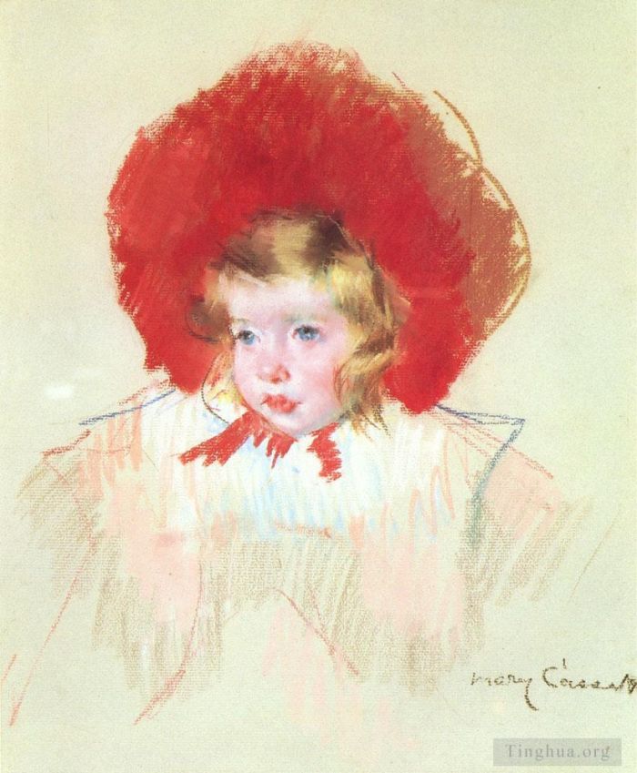 Mary Stevenson Cassatt Andere Malerei - Kind mit rotem Hut