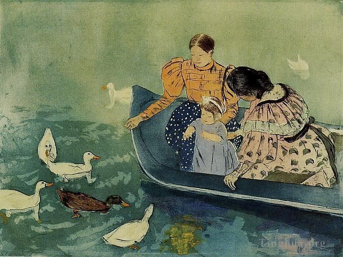Mary Stevenson Cassatt Andere Malerei - Füttern der Enten