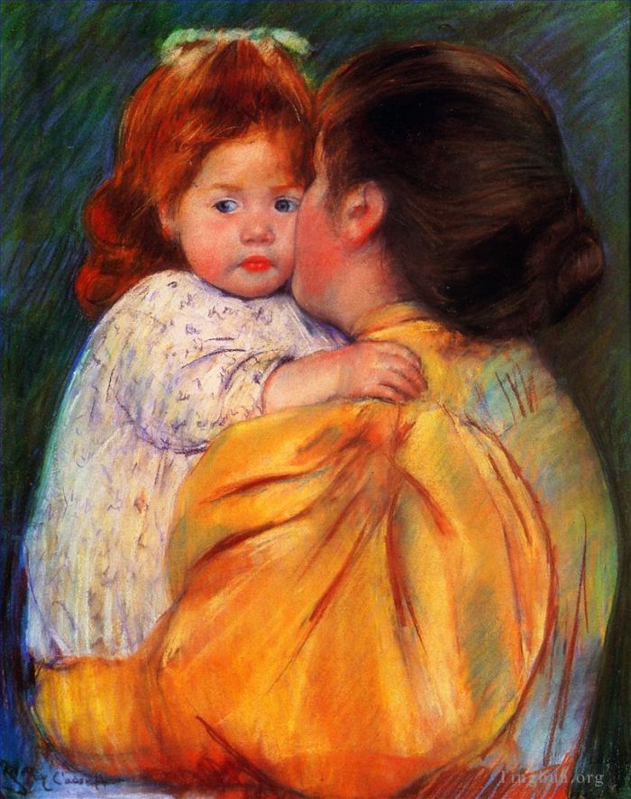 Mary Stevenson Cassatt Andere Malerei - Mütterlicher Kuss