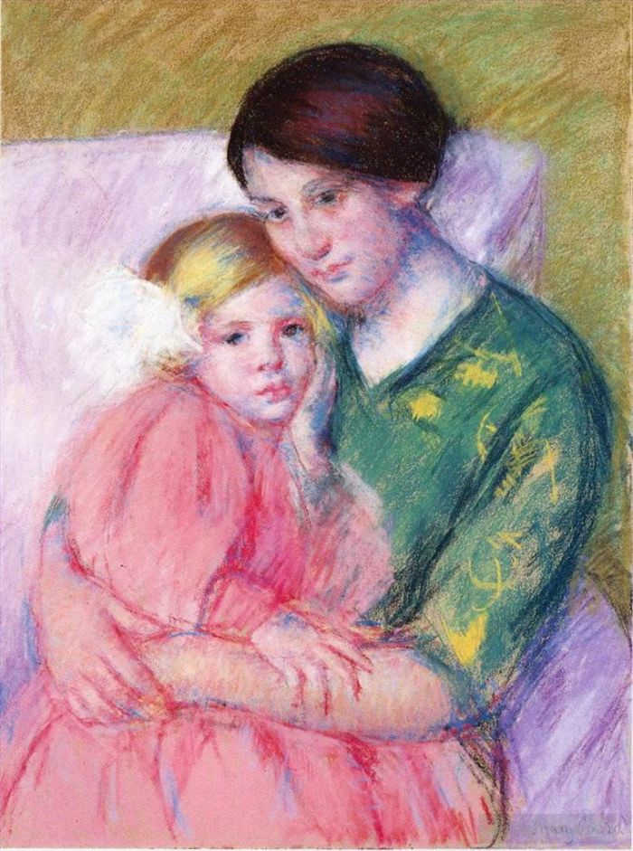 Mary Stevenson Cassatt Andere Malerei - Mutter-Kind-Lesung