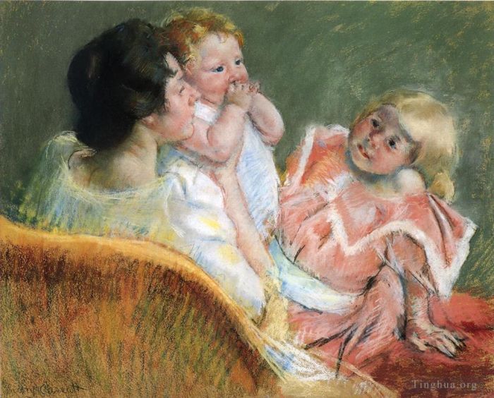 Mary Stevenson Cassatt Andere Malerei - Mutter und Kinder