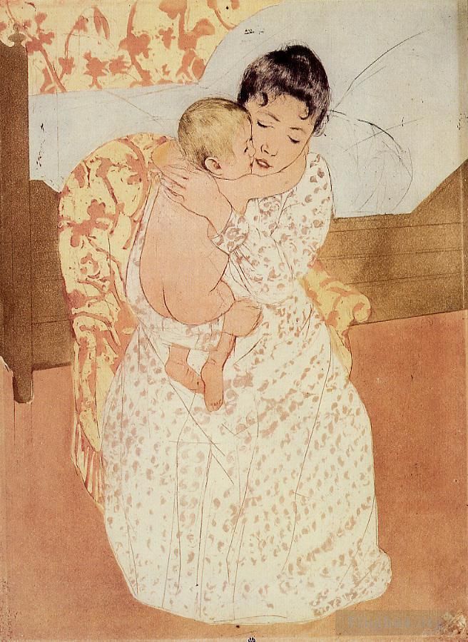 Mary Stevenson Cassatt Andere Malerei - Nacktes Kind