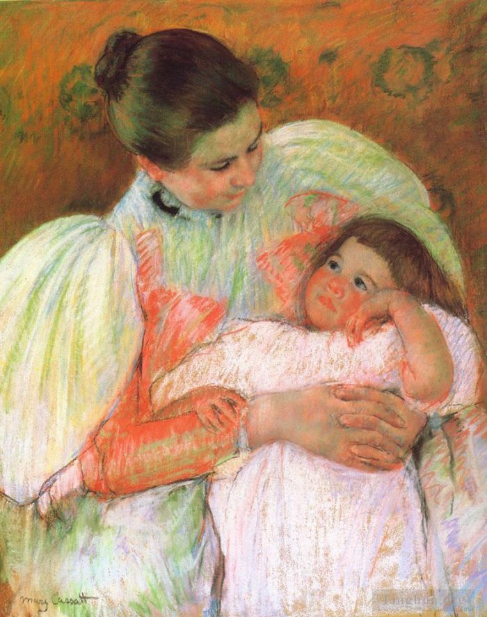 Mary Stevenson Cassatt Andere Malerei - Krankenschwester und Kind