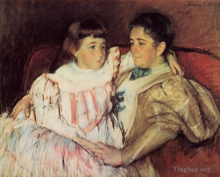 Mary Stevenson Cassatt Andere Malerei - Porträt von Frau Havemeyer und ihrer Tochter Electra