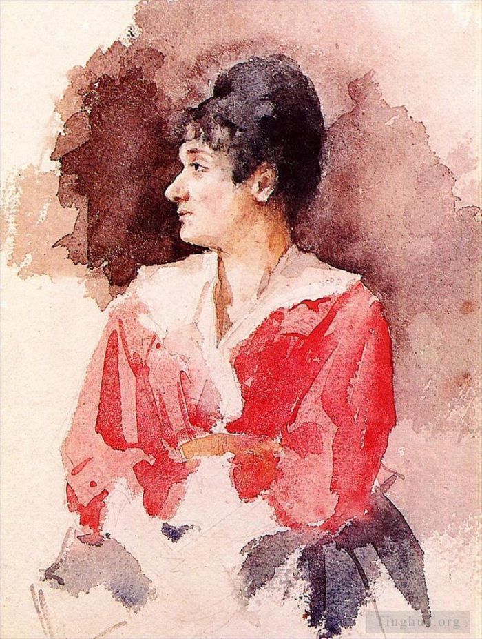 Mary Stevenson Cassatt Andere Malerei - Profil einer Italienerin