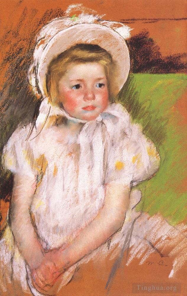 Mary Stevenson Cassatt Andere Malerei - Simone mit weißer Haube