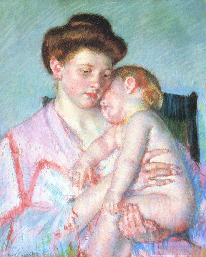 Mary Stevenson Cassatt Andere Malerei - Schläfriges Baby