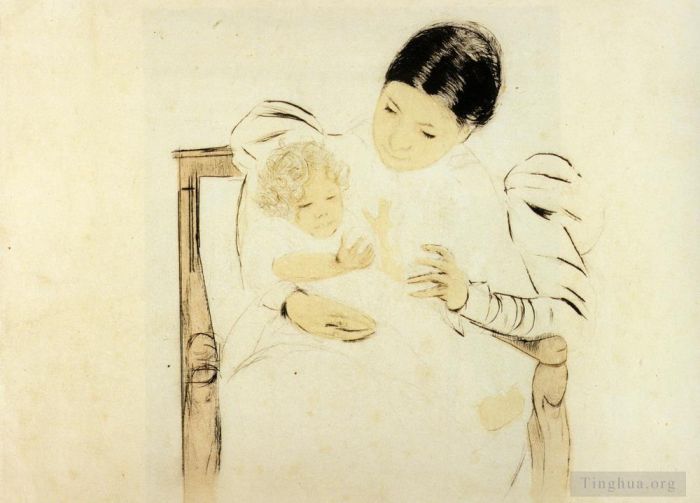Mary Stevenson Cassatt Andere Malerei - Das barfüßige Kind