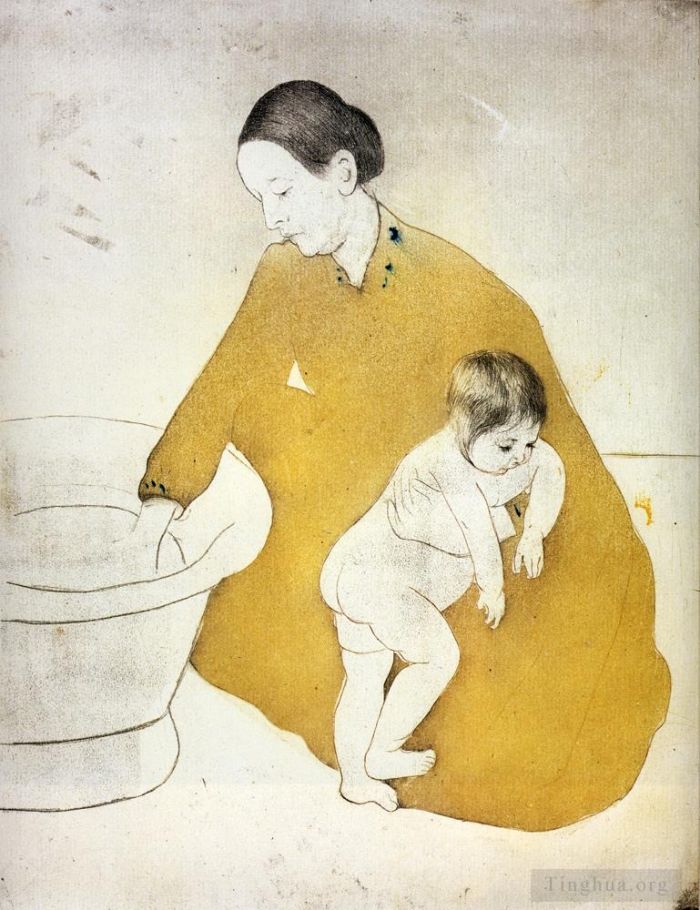 Mary Stevenson Cassatt Andere Malerei - Das Bad 1891