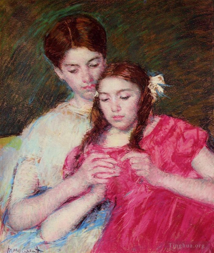 Mary Stevenson Cassatt Andere Malerei - Die Chrochet-Lektion