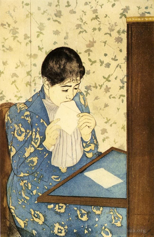Mary Stevenson Cassatt Andere Malerei - Der Buchstabe