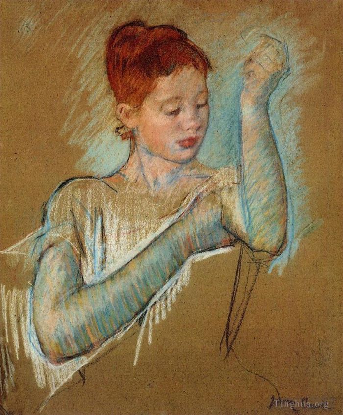 Mary Stevenson Cassatt Andere Malerei - Die langen Handschuhe