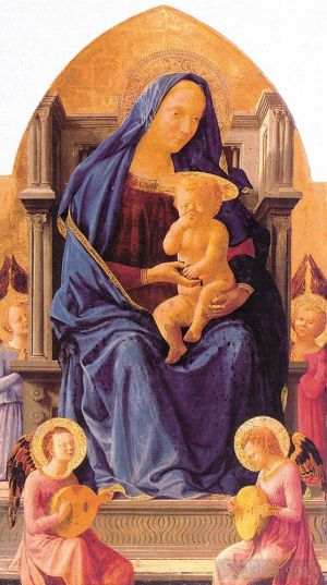 Masaccio Werk - Madonna mit Kind und Engeln