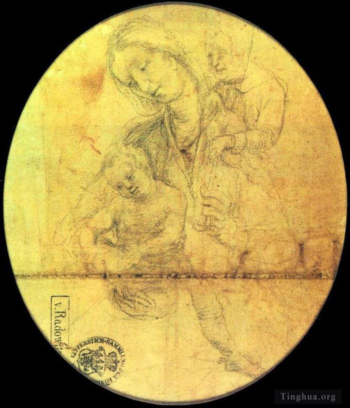 Matthias Grünewald Andere Malerei - Maria mit dem Kind und dem jungen Johannes
