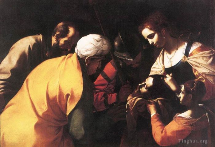 Mattia Preti Ölgemälde - Salome mit dem Kopf des Heiligen Johannes des Täufers