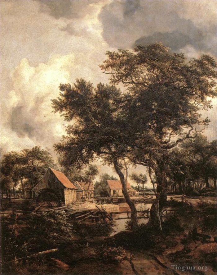 Meindert Hobbema Ölgemälde - Die Wassermühle 1660