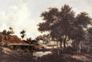 Meindert Hobbema Werk - Die Wassermühle 1663
