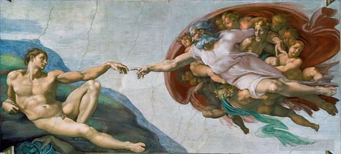 Michelangelo Andere Malerei - Erschaffung Adams
