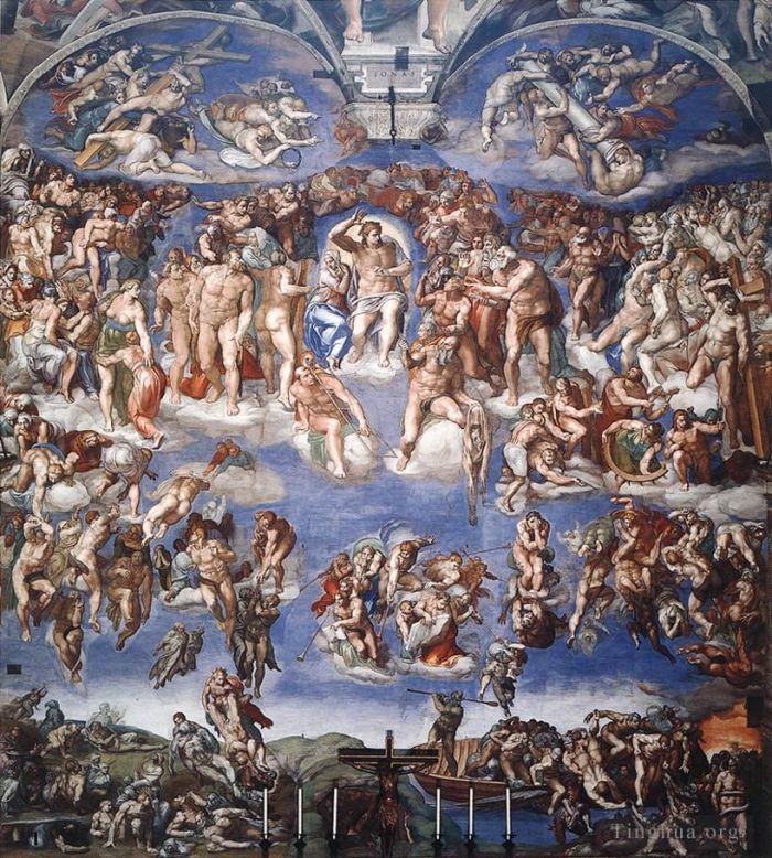 Michelangelo Andere Malerei - Sixtinische Kapelle Jüngstes Gericht