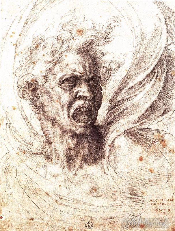 Michelangelo Andere Malerei - Die verdammte Seele