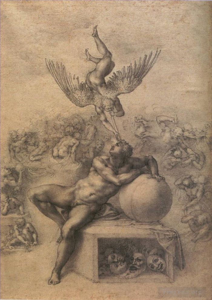 Michelangelo Andere Malerei - Der Traum vom menschlichen Leben