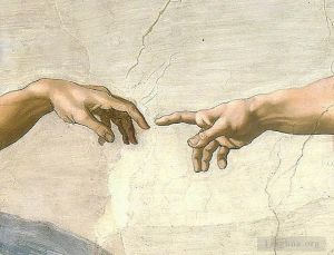 Michelangelo Werk - Die Schöpfung reicht Michelangelo