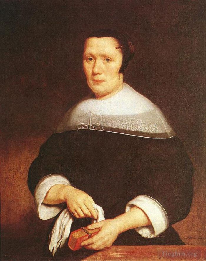 Nicolaes Maas Ölgemälde - Porträt einer Frau