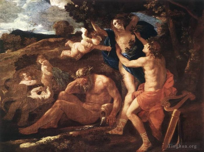 Nicolas Poussin Ölgemälde - Apollo und Daphne