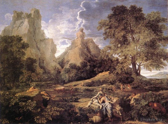 Nicolas Poussin Ölgemälde - Landschaft mit Polyphem