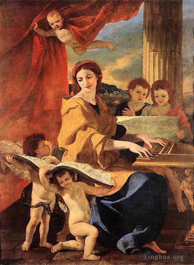 Nicolas Poussin Ölgemälde - Heilige Cäcilia
