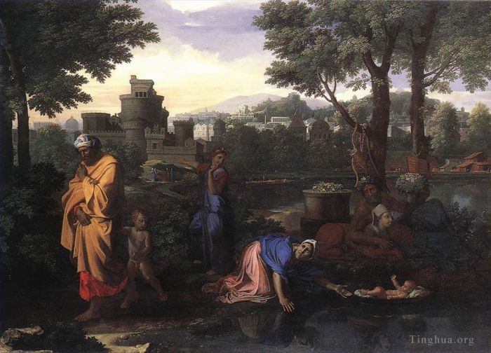 Nicolas Poussin Ölgemälde - Die Ausstellung von Moses