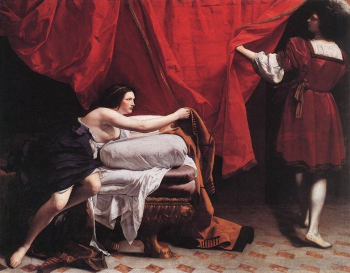 Orazio Lomi Gentileschi Ölgemälde - Joseph und Potiphars Frau
