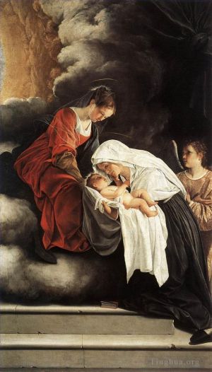 Orazio Lomi Gentileschi Werk - Die Vision der heiligen Francesca Romana