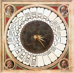 Paolo Uccello Werk - Uhr mit Prophetenköpfen