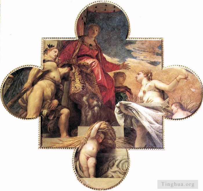 Paolo Veronese Ölgemälde - Ceres huldigt Venedig