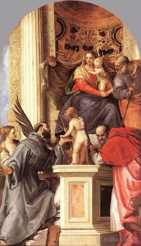 Paolo Veronese Ölgemälde - Thronende Madonna mit Heiligen