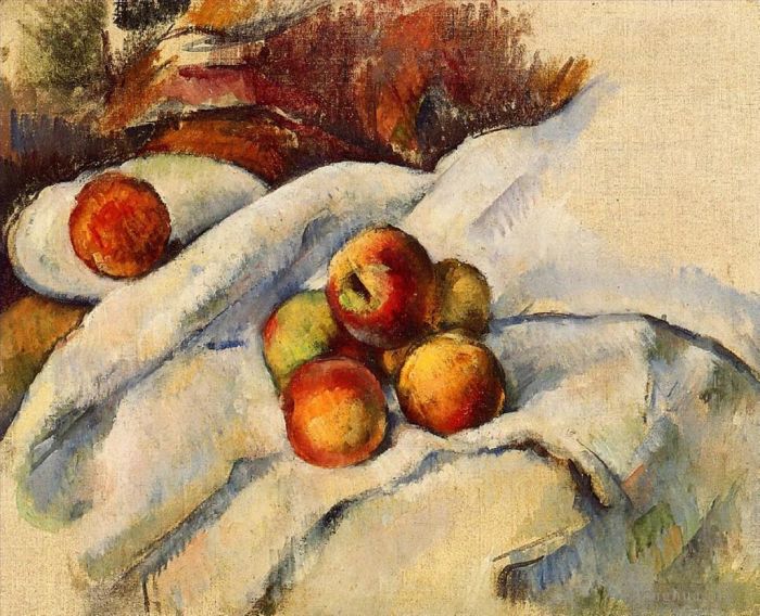Paul Cezanne Ölgemälde - Äpfel auf einem Blatt