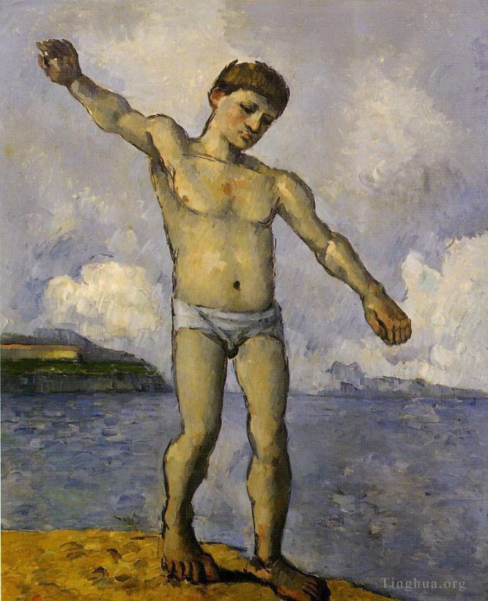 Paul Cezanne Ölgemälde - Badende mit ausgestreckten Armen