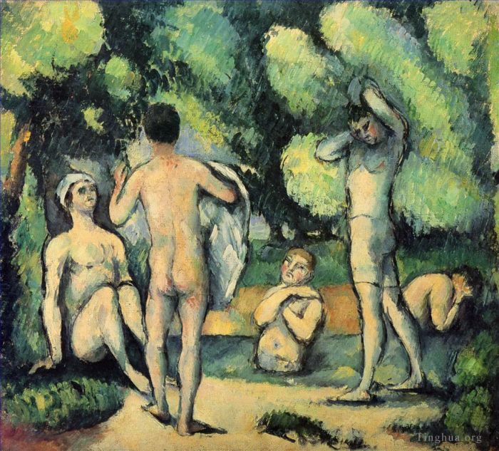 Paul Cezanne Ölgemälde - Badegäste 1880