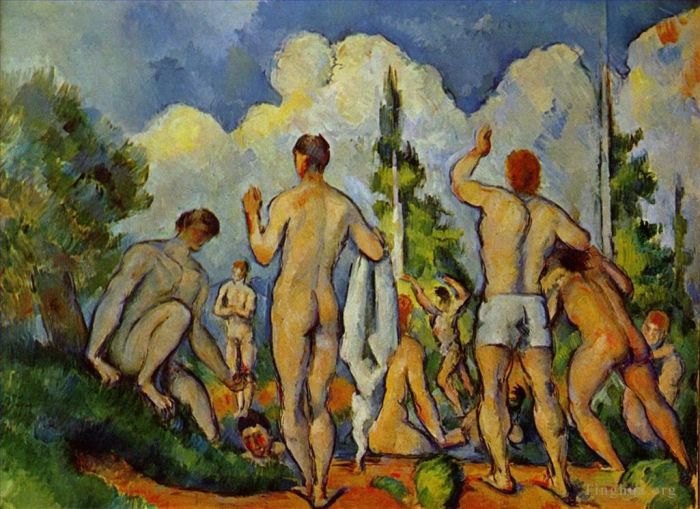Paul Cezanne Ölgemälde - Badegäste 1894