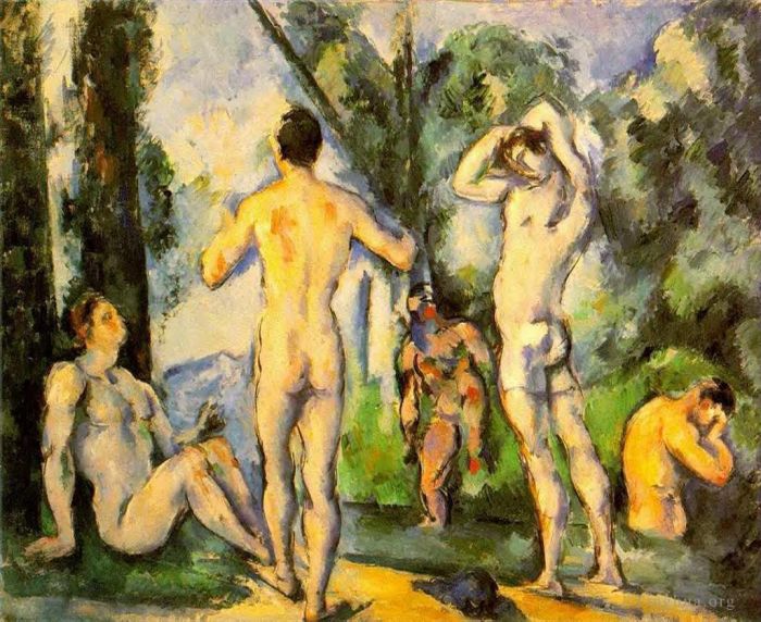 Paul Cezanne Ölgemälde - Badegäste 2