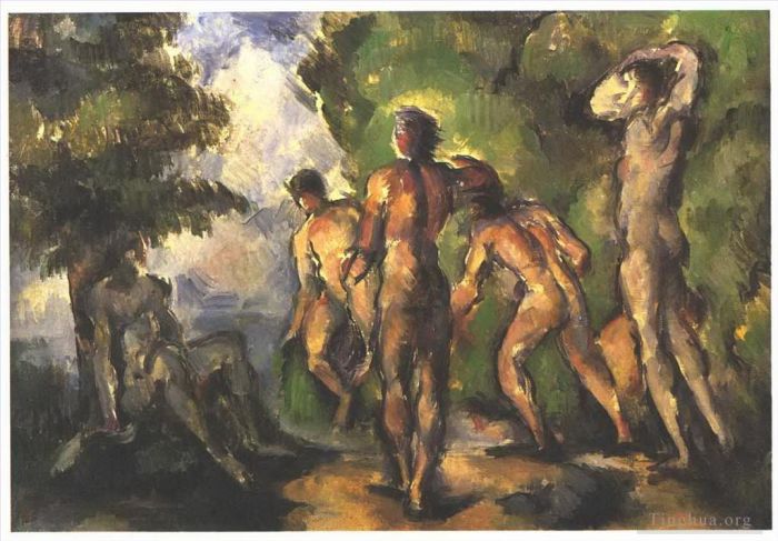 Paul Cezanne Ölgemälde - Badegäste in Ruhe