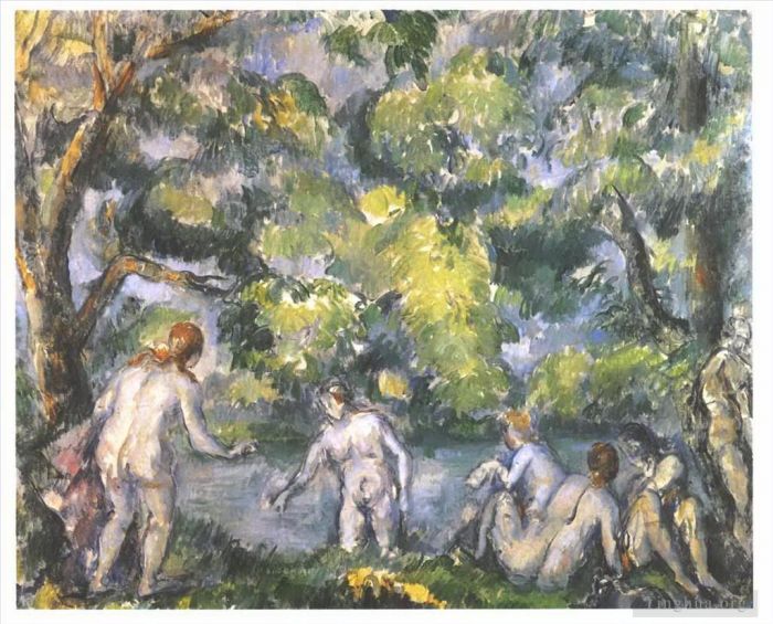 Paul Cezanne Ölgemälde - Badegäste