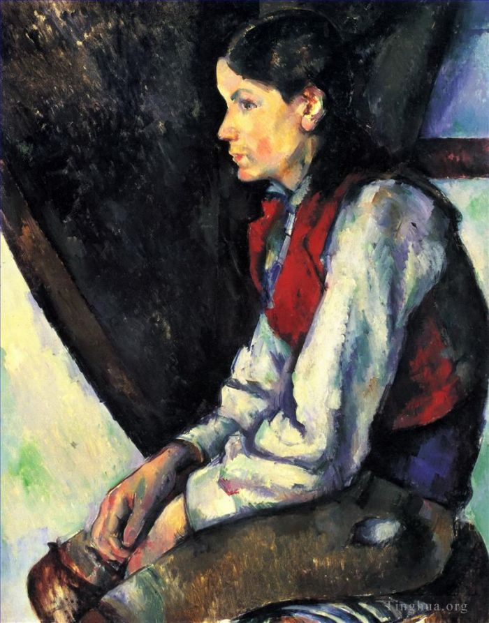 Paul Cezanne Ölgemälde - Junge in einer roten Weste 3