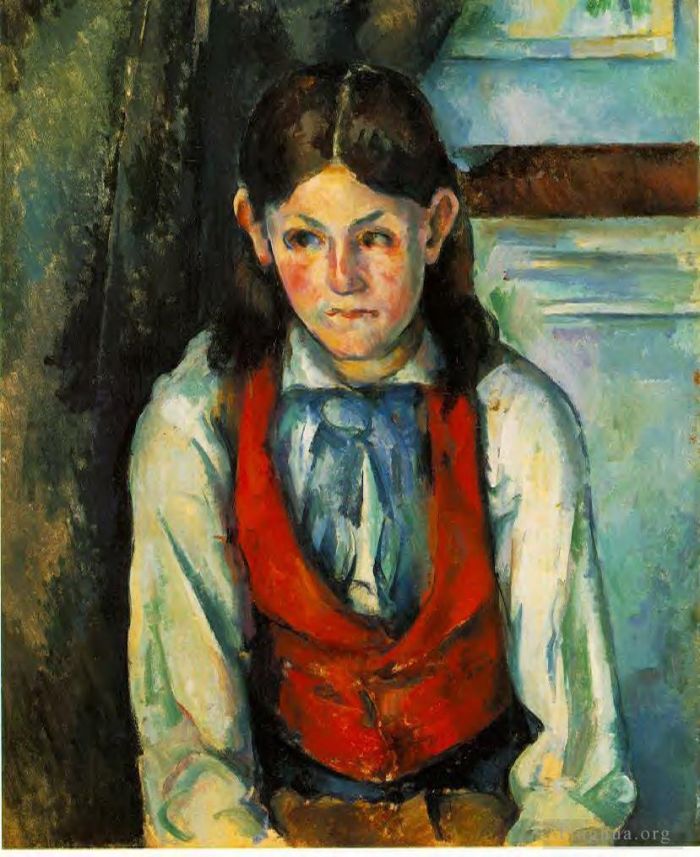 Paul Cezanne Ölgemälde - Junge in einer roten Weste 4