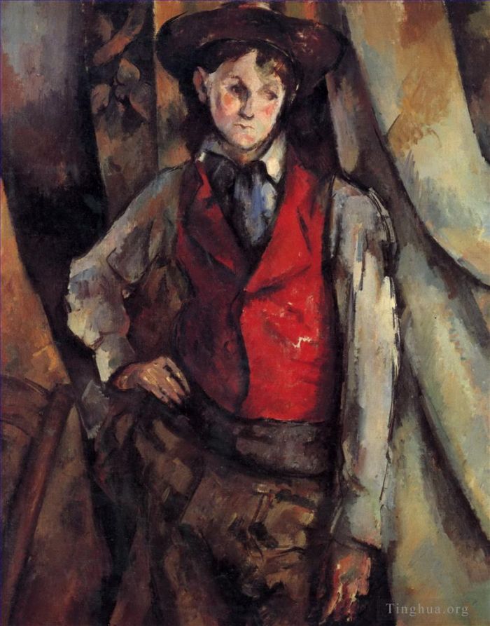 Paul Cezanne Ölgemälde - Junge in einer roten Weste