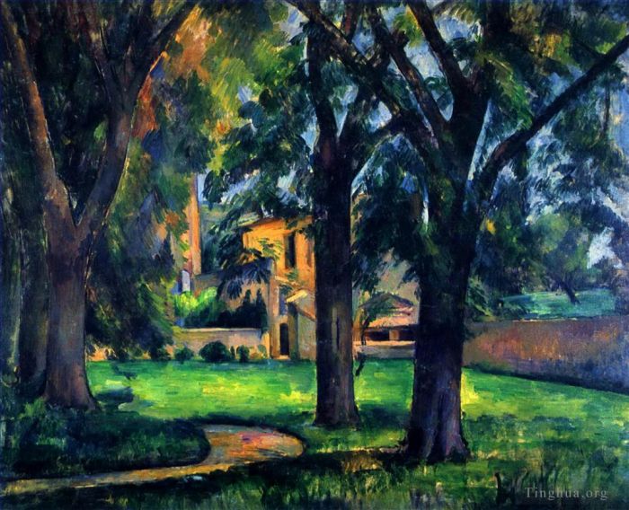 Paul Cezanne Ölgemälde - Kastanienbaum und Bauernhof