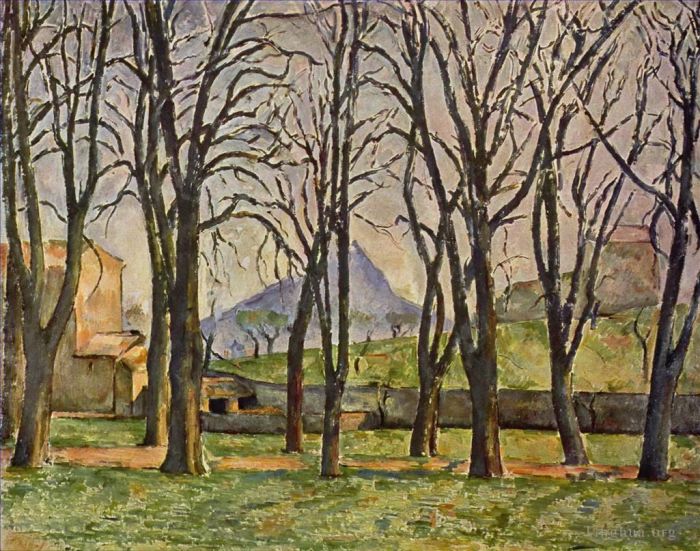 Paul Cezanne Ölgemälde - Kastanienbäume im Jas de Bouffan