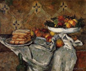 Paul Cezanne Werk - Compotier und Teller mit Keksen